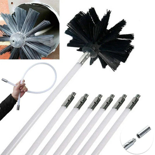 FlueFlex™ – Kit de limpieza flexible para chimeneas y secadoras